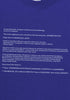Center chest graphic print of system error in white text on blue cotton.