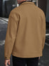 tan men’s wool jacket back view shot outdoors