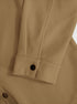 tan wool jacket cuff and snap button detail