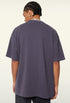 Back view of purple "Terrible Beauty" tee.