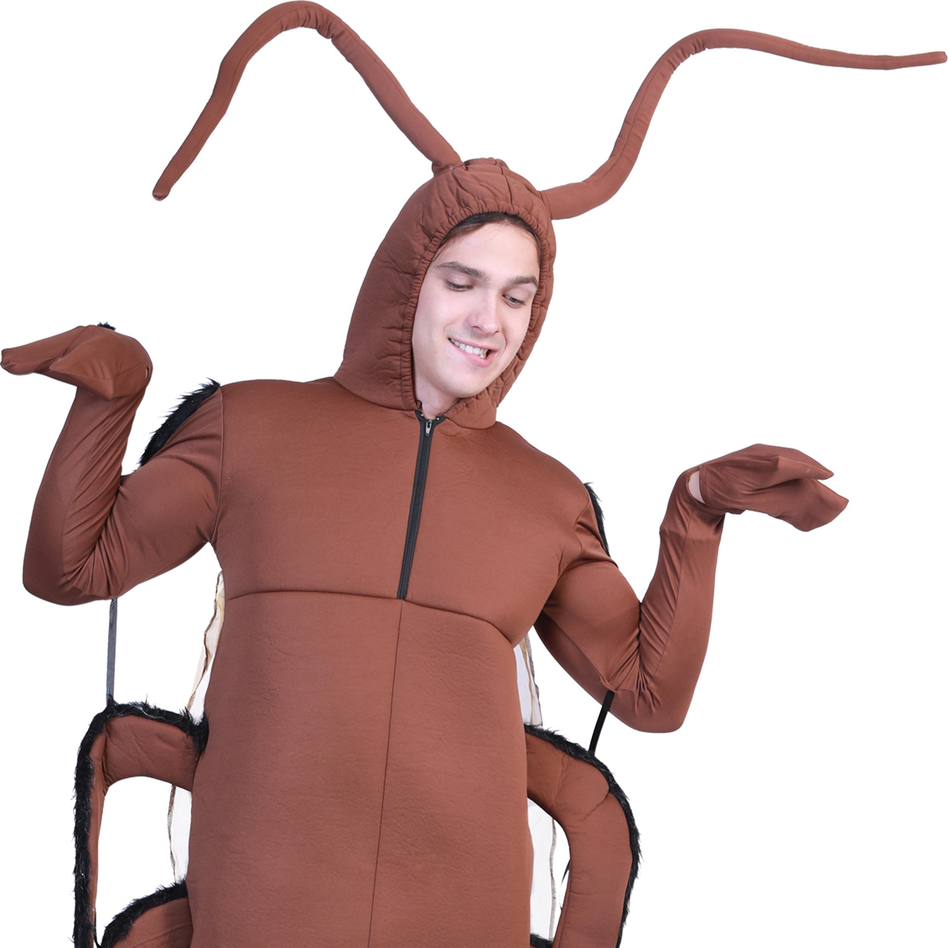 Unisex cockroach outfit for adults with realistic bug legs