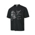 Black vintage birdcage rose graphic T-shirt product view