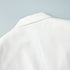 Back view of white blazer showing fitted seams