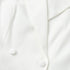 Double-breasted white blazer with button detailing