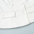 Side pocket design on white tailored blazer
