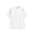 White oversized t-shirt, breathable cotton blend for men and women