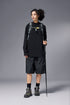Black half zip long sleeve t shirt for women relaxed fit