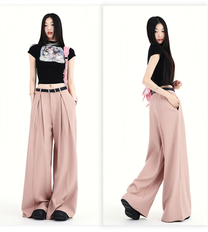 Y2K Wide-Leg Pants for Women | High-Waist Streetwear Trousers