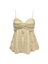 Flat lay of yellow smocked tank top
